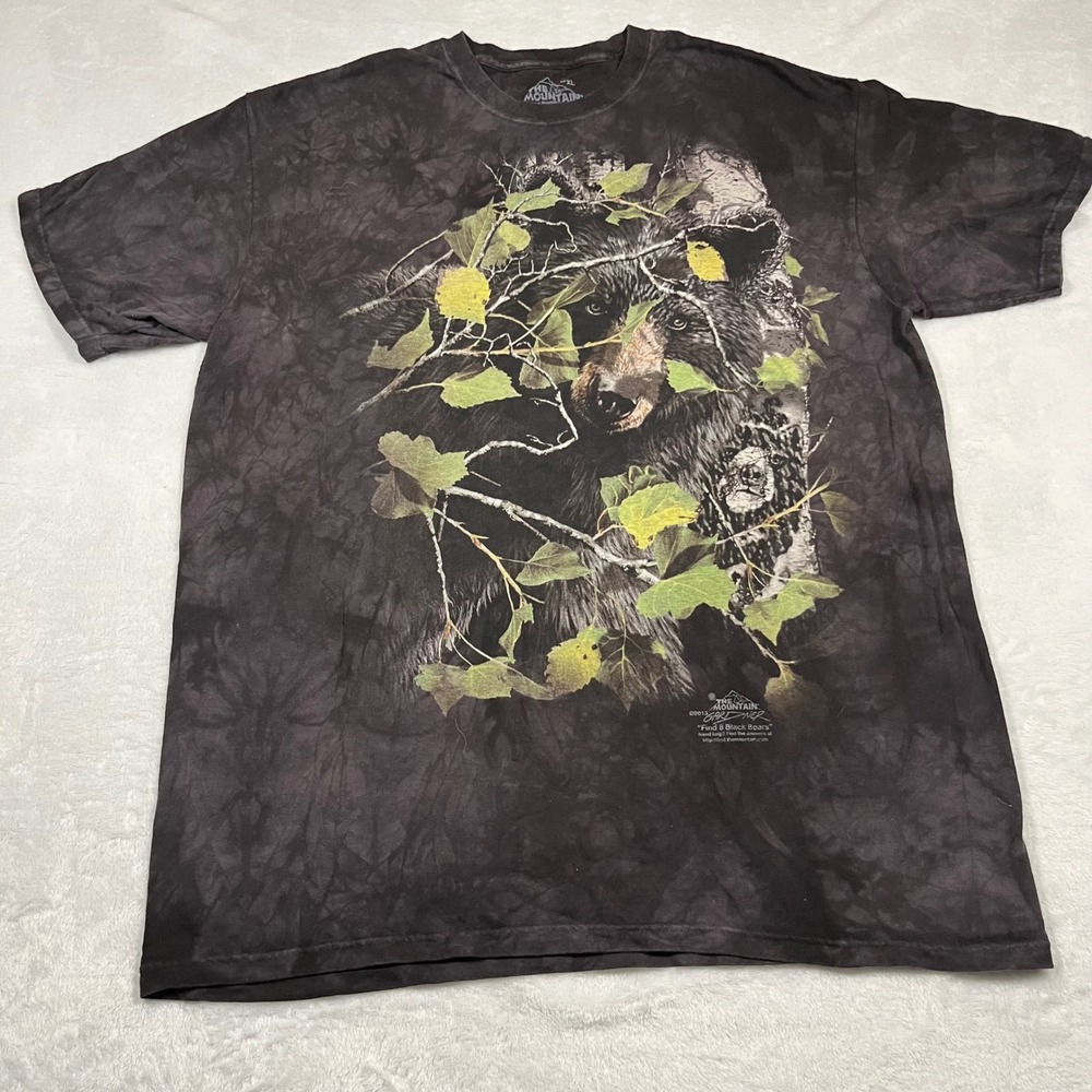 Mountain Black Bear T Shirt Find 8 Black Bears Russ Docken Tie Dye XL
